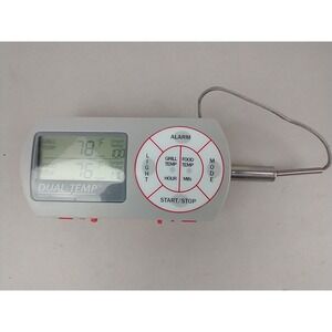 Charcoal‎ Companion Dual-Temp Digital Grill Food Thermometer Timer Magnetic Back